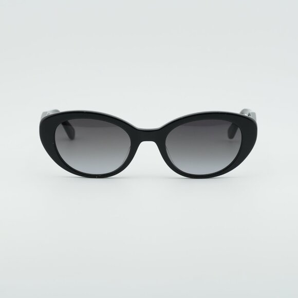 Kate Spade CRYSTAL/S 0807 9O Sunglasses Black Cat Eye Frame, Grey Lenses - Picture 3 of 11